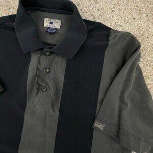 Cutter & Buck Short Sleeve Polo Shirt VTG Green Striped Cotton Men’s Adult